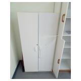 5ft Tall White Locking Cabinet - Missing key