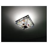 Tiffany Style Stained Glass Look Ceiling Light