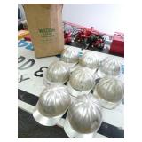 Lot of 8 Vintage Aluminum Hard Hats