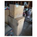 Lot of 2 Vintage Wood Chest Crates