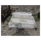 Pallet of Smaller Salvaged Limestone Slabs 3.75'