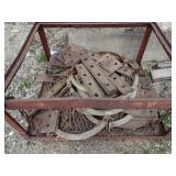 Lot of Cast Iron Railroad Track Pieces with Steel