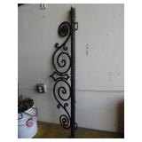 Antique 53' Cast Metal Hanging Sign Pole (Missing