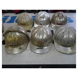 Lot of 6 Vintage Aluminum Hard Hats