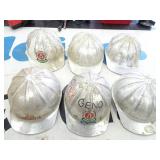 Lot of 6 Vintage Aluminum Hard Hats