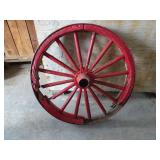 Antique 30' Steel Banded Wagon Wheel