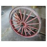 Antique 30' Steel Banded Wagon Wheel