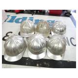 Lot of 6 Vintage Aluminum Hard Hats