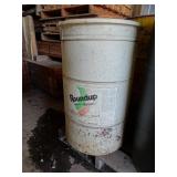 Plastic Drum of Roundup Herbicide Fluid - Half