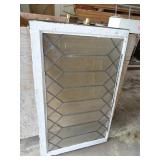 Antique Leaded Diamond Pattern  Glass Window 44'