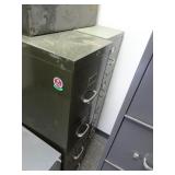 Lot of 2 Green 4-Drawer File Cabinets with