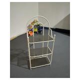 Metal and Glass Shelving Unit