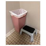 Garbage Can and Stool