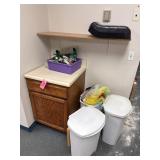 Lot of Items Near Door - Commercial Cabinet