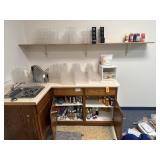 Contents of Cabinet and Shelves - Art supplies &