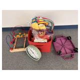 Lot of Misc Toys + Wall Pocket