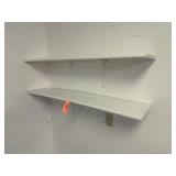 Lot of 2 4ft Wall Shelves w/ Brackets - buyer