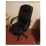 Rolling Swivel Padded Black Office Chair