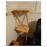Lot of 2 Light Wood Folding TV Trays