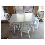 5 Piece White Painted Dinette Set