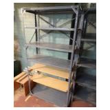 6ft Tall Steel Shelving Unit - a few shelves have