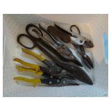 Lot of Tin Snips & Related Cutting Tools