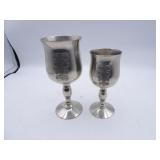 Lot of 2 Vintage Mullinger Pewter Celtic Copa