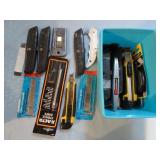 Lot of Misc Cutting Tools & Box Cutters