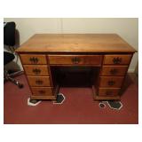 Antique Wood Desk w/ Drawers - 46"x30"x24"