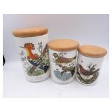 Lot of 3 Portmeirion England Bird Print Kitchen