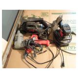 Lot of Misc Corded Tools & Level - Drills &