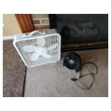 Lot of 2 Fans - Box Fan & Honeywell