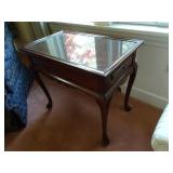 Vintage Hammary Queen Anne Style Mahogany Glass