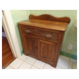 Small Oak Old Country Style Cabinet