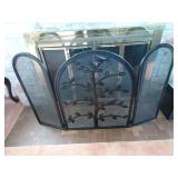 Tri-Fold Birds on Tree Fireplace Gate