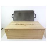 16" Texsport Cast Iron Grid/Iron in Original Wood