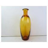 10" Vintage Amber Glass Bottle Vase