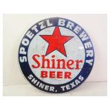Spoetzel Brewery Shiner Beer 12" Circular Metal