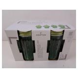 New Crofton Cactus Drinking Jars with Lids/Straws