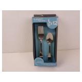New Elegant Deluxe Options 12-Setting Flatware in