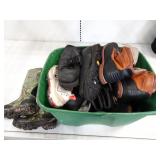 Large Lot of Misc. Shoes & Related in Tote -