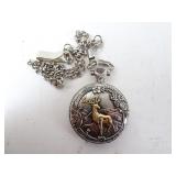 Details Mens Quartz Movement Deer Scene Pocket