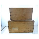 Lot of 2 Antique Wood Crates