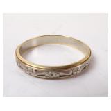 14k Two-Tone Gold Mens Band Ring Size 11 3.62gtw