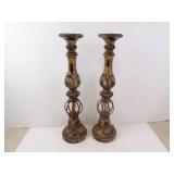 Pair of 20" Decorative Candle Holders