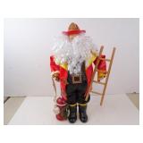 19" Tall Fireman Santa Claus Decorative Figure