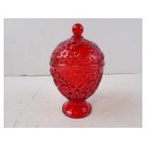 Vintage Avon Ruby Glass Cape Cod Small Candy Dish