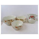 Lot of Vintage Hall Pieces - Autumn Leaf Bowls &