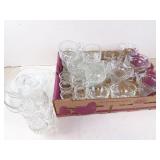 Large Lot of Vintage Clear Glassware