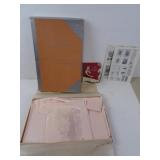 Vintage Cel-O-Sheen Pink Table Cloth & Napkins
